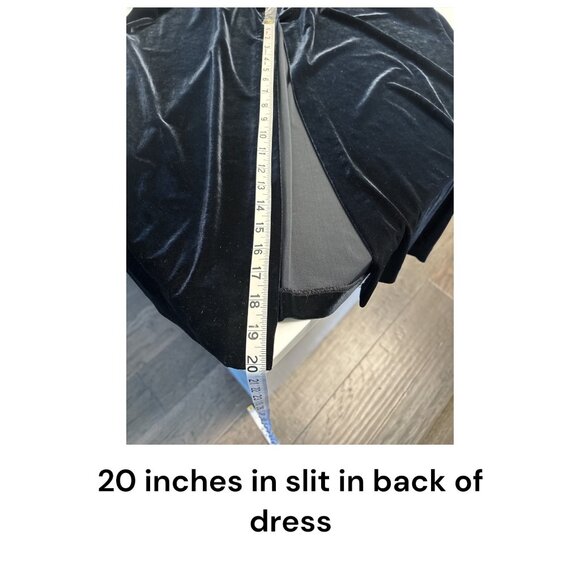 Fairy grunge Black Sleeveless Maxi Velvet Dress By Patra Woman Size 16 Polyester - Picture 9 of 9